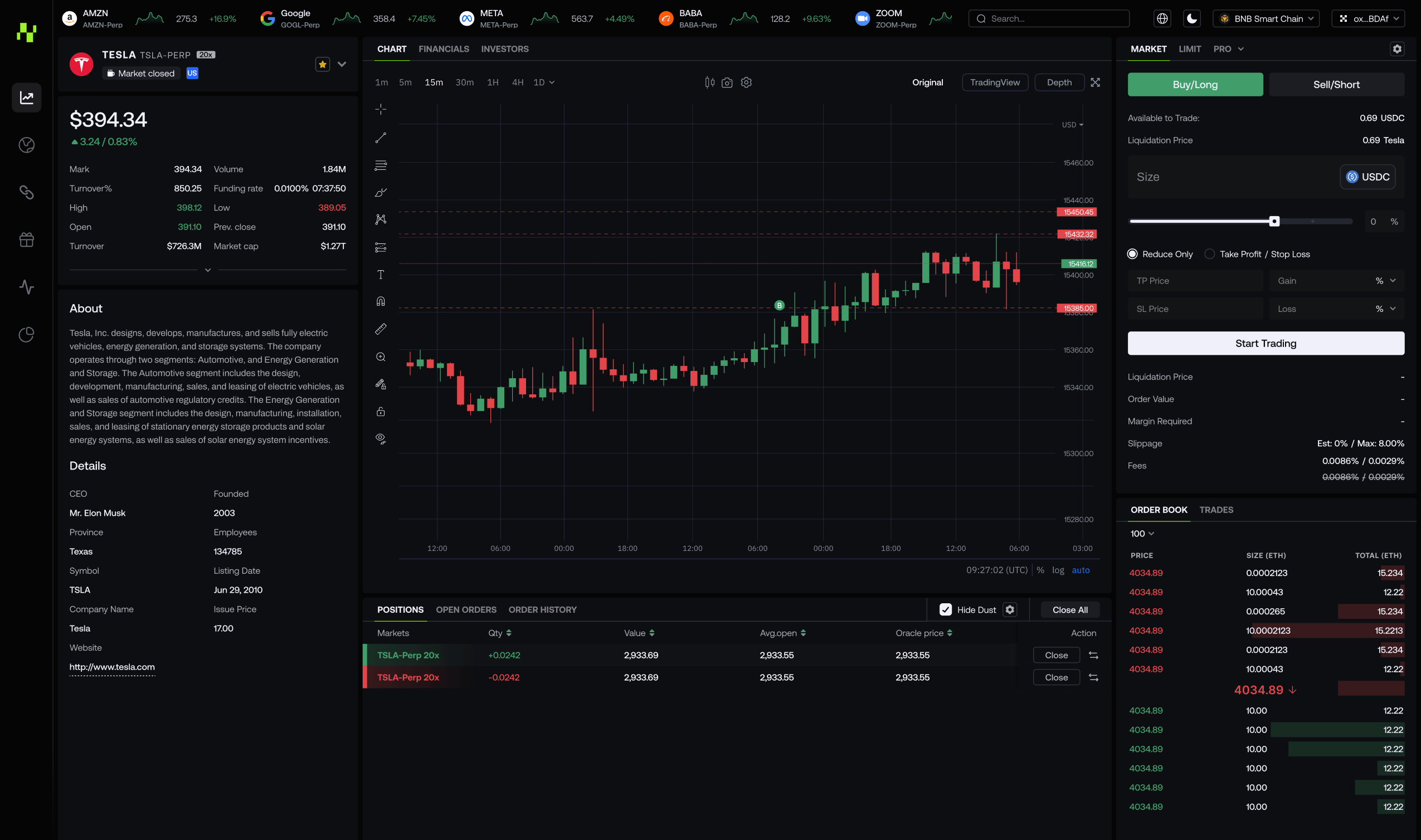 RWAPerp market terminal